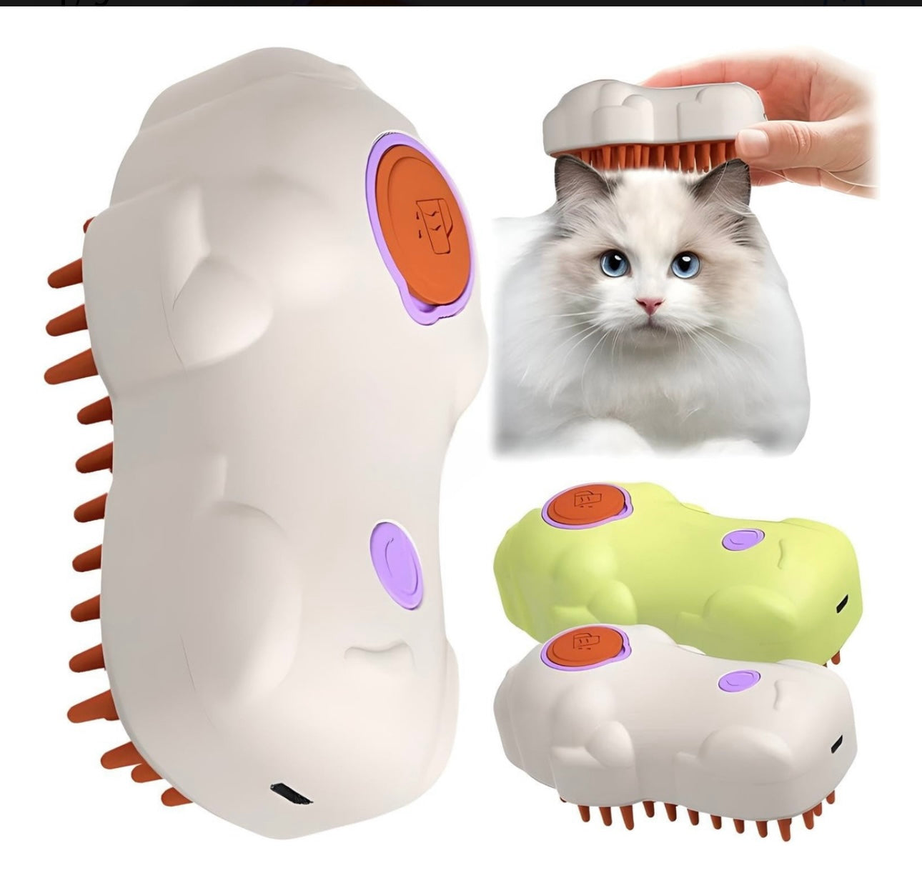 CEPILLO DE VAPOR 3 EN 1 PARA MASCOTAS